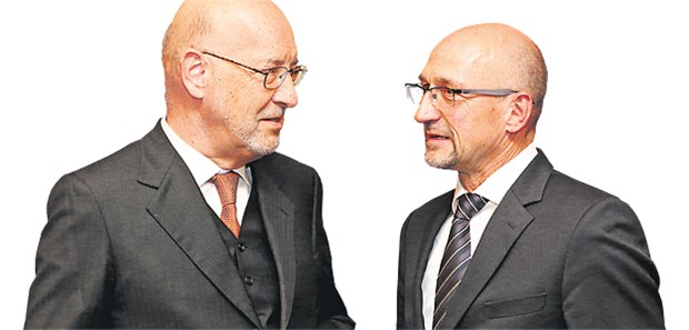 'Die Bedarfsplanung ist willkürlich' BDI-Präsident Dr. Wolfgang Wesiack (li.) im Gespräch mit Wolfgangvan den Bergh von der Ärzte Zeitung.
