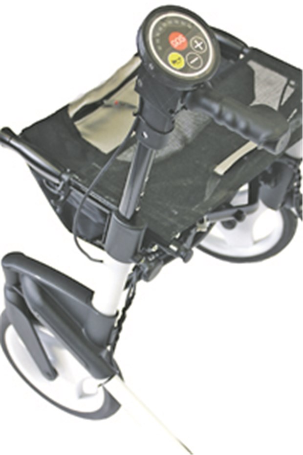 Per E-Rollator durch die Galaxis Der E-Rollator "ello" soll in ihrer Mobilität eingeschränkte Personen unterstützen.