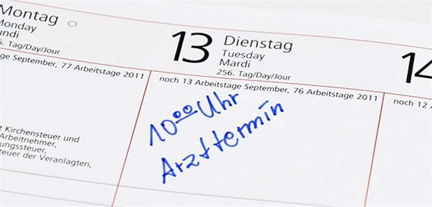 Ohne Überweisung geht's oft schneller Nicht vergessen: Am 13. steht um 10 Uhr ein Arzttermin an.