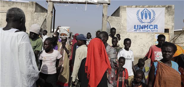 Vertriebene Menschen im Sudan.