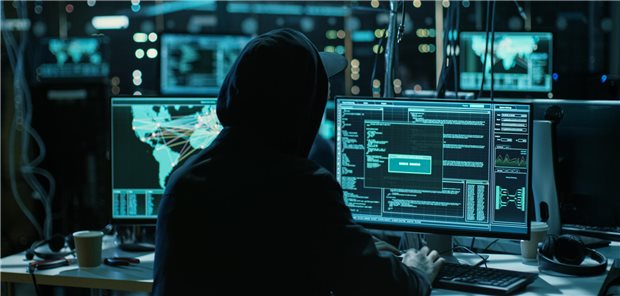 Schematisches Bild eines Hackers