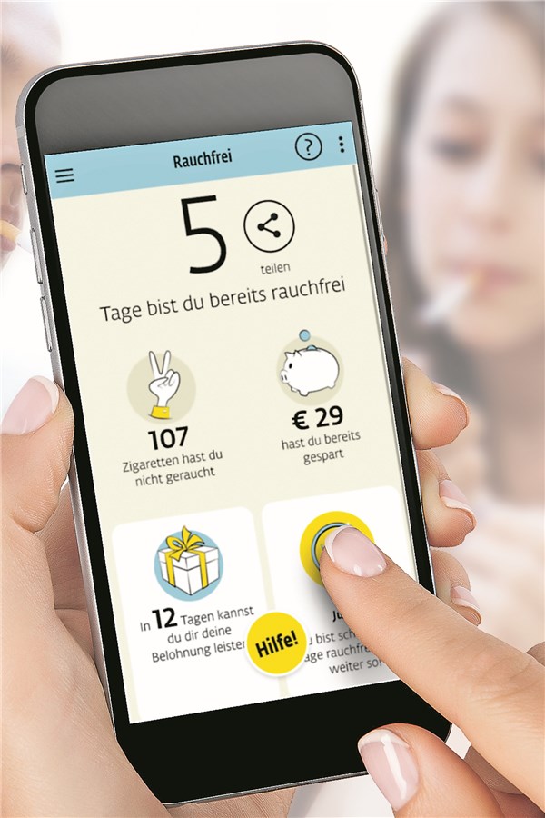 Applaus soll aufhörwillige Raucher anstacheln 9 individuell wählbare Module sollen Ex-Raucher unterstützen, die Abstinenz aufrecht zu erhalten.