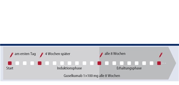 Abb. 1: Applikationsintervall von Guselkumab