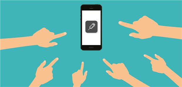 SARS-CoV-2-Geimpfte sollen Nebenwirkungen per App melden können Alle zeigen aufs Smartphone in Coronazeiten: Es kann helfen, sein Infektionsrisiko einzuschätzen – und soll nun auch dem unkomplizierten Melden von Nebenwirkungen dienen.