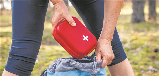 Alles für den Notfall dabei? Auch eine Ausrüstung für eventuelle Unfälle gehört ins Gepäck, wenn eine Tour in die Wildnis gestartet wird.