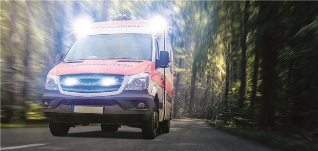 Rettungswagen im Einsatz