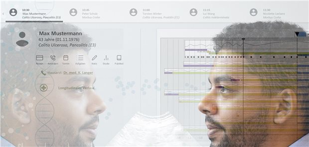 Am Dashboard werden individuelle Patientendaten mit Daten unter anderem aus Studien abgeglichen.
