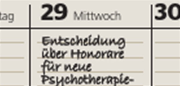 Am Mittwochnachmittag wird der Bewertungsausschuss zusammentreten und über die Bewertung der neuen Psychotherapieleistungen entscheiden.