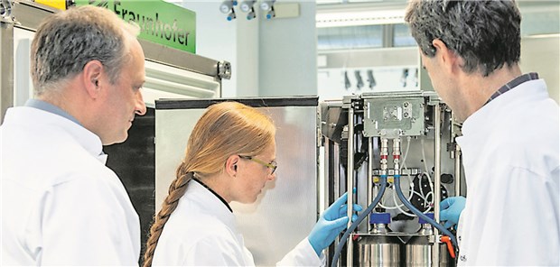 Elektronen ersetzen giftiges Formaldehyd An einer Forschungs- und Versuchsanlage zur Impfstoff-Produktion. Fraunhofer IZI