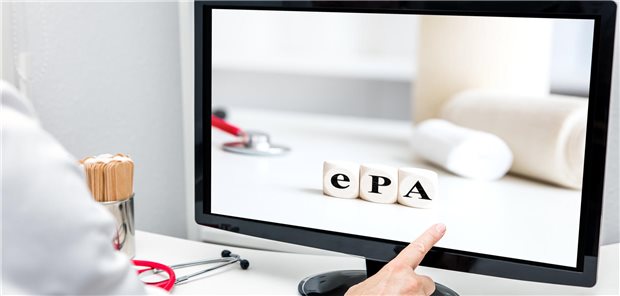 ePA-Symbolbild auf dem Bildschirm