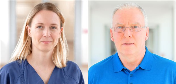 Neue Leiterin des Brustkrebszentrums der Sana-Klinik Borna Anne Klein und Henning Eichler