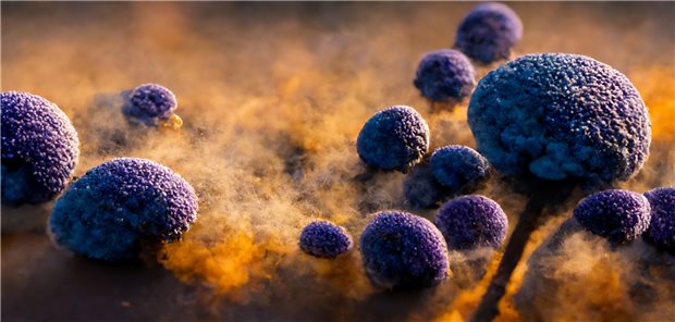 Aspergillus fumigatus: Pilzsporen können die Oberflächenzellen der Lunge davon abhalten sie zu töten, haben Forschende herausgefunden.