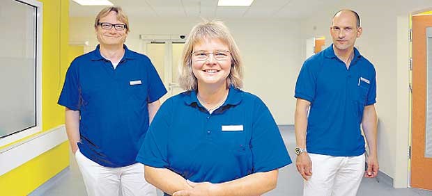 Auf Patientensuche: die AVZ-Ärzte Hendrik Kühl, Dr. Wiebke Meßer und Dr. Achim Dehne (v.l.).