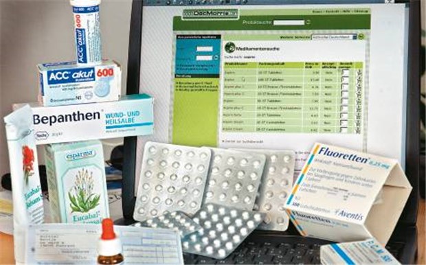 Gefahr durch Arzneifälschungen übertrieben? Auf dem Bildschirm ist das Angebot von DocMorris zu sehen. Häufig wird davor gewarnt, das der Versandhandel anfällig für Arzneifälschungen sei.