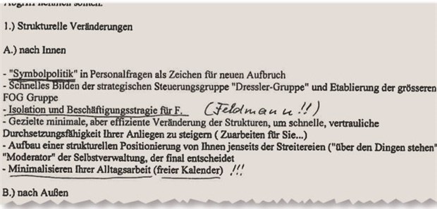 '...massive Verstöße gegen Gesetze...' Ausriss aus einer Mail der Politikberater an KBV-Chef Dr. Andreas Gassen.