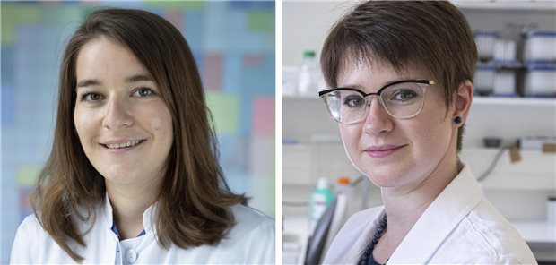 Forscherinnen an der Saar-Uniklinik erhalten Calogero-Pagliarello-Preis und Studienpreis Auszeichnung für den Calogero-Pagliarello-Forschungspreis: Dr. Julia Zimmermann (links) und Dr. Caroline Diener (rechts)