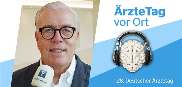 BÄK-Präsident Dr. Klaus Reinhardt beim „ÄrzteTag vor Ort“ in Mainz, einen Tag vor der Eröffnung des Ärztetages