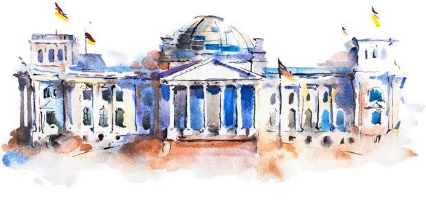 Aquarell Glaskuppel