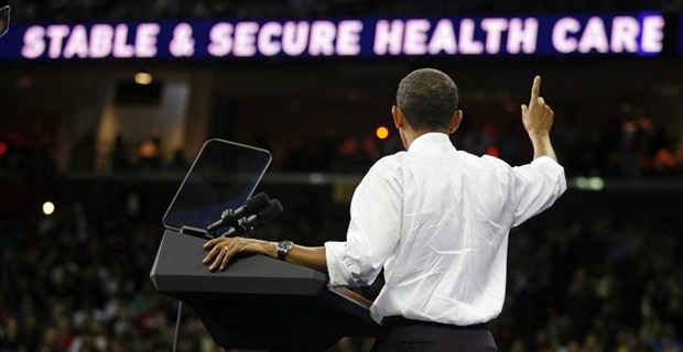 US-Gesundheitsreform: Die Zahl der Zweifler wächst Barack Obama im Jahr 2009 bei einer Kampagne für seine Gesundheitsreform: In der Bevölkerung wachsen Zweifel, ob das Gesetz weiter Bestand hat.