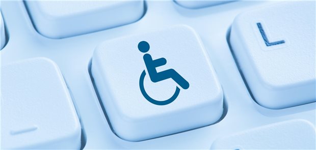 Tastatur mit Rollstuhlsymbol