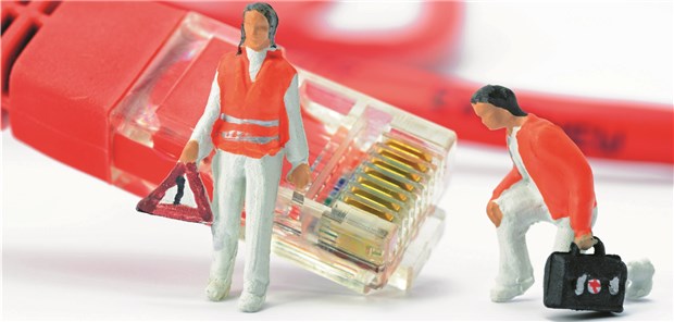 Baustelle Praxis-WLAN? Um die Datensicherheit dauerhaft zu gewährleisten, sollte die Technik regelmäßig modernisiert werden.