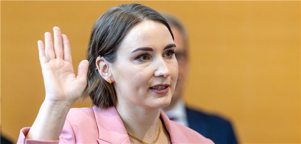 Katharina Schenk ist neue Thüringer Gesundheitsministerin Bei der Vereidigung als Gesundheitsministerin: Katharina Schenk.