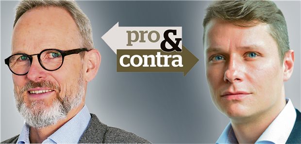 Corona-Impfpflicht für Ärzte: Was dafür spricht, was dagegen Beide gegen COVID-19 geimpft, aber unterschiedlicher Meinung bei der Impfpflicht: Hauke Gerlof, stellv. Chefredakteur, und Denis Nößler, Chefredakteur der „Ärzte Zeitung“.