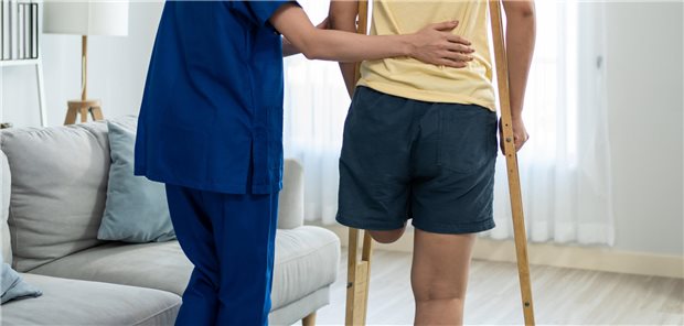 Beinamputiert und Diabetes? In einer Studie spielt ein Diabetes in den ersten sechs Monaten nach der Amputation keine Rolle für die hohe Moratlität (Symbolbild mit Fotomodell).