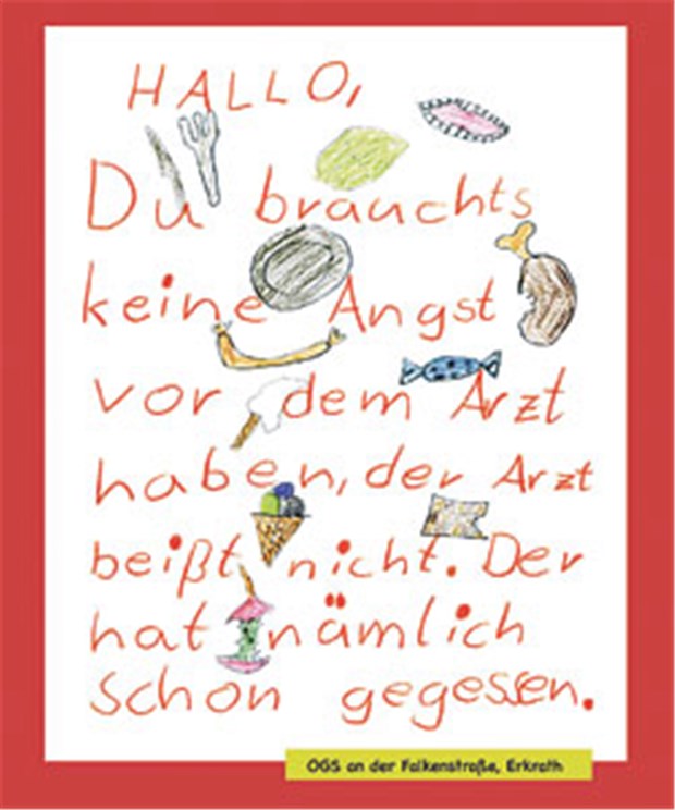 Keine Angst vor dem Onkel Doktor Beißt ein Arzt? Natürlich nicht, erklären Schüler aus Erkrath im Buch.