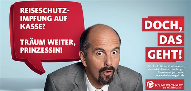Stromberg wirbt für die Knappschaft Bernd Stromberg, gespielt von Christoph Maria Herbst, macht jetzt Werbung für die Knappschaft-Bahn-See.