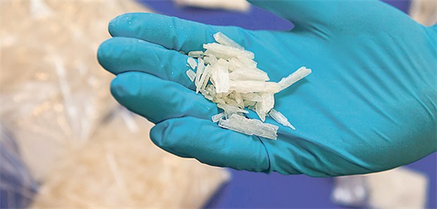 Crystal Meth bedingte Herzschäden sind teils reparabel Beschlagnahmtes Crystal Meth. Die Droge schädigt auch das Herz.