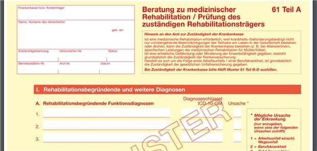 Ab 1. April gilt ein neues Reha-Rezept Ab 1. April gilt ein neues Reha-Rezept