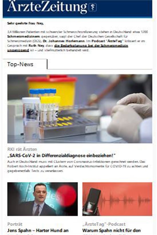 Ärzte Zeitung – Immer auf dem Laufenden mit Newsletter und App Ärzte Zeitung – Immer auf dem Laufenden mit Newsletter und App