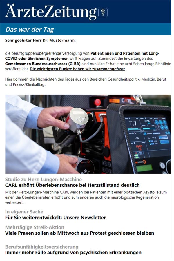 Ärzte Zeitung – Immer auf dem Laufenden mit Newslettern und App Ärzte Zeitung – Immer auf dem Laufenden mit Newslettern und App
