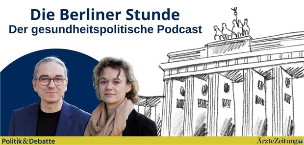 Podcast-Grafik für "Die Berliner Stunde-Der gesundheitspolitische Podcast"