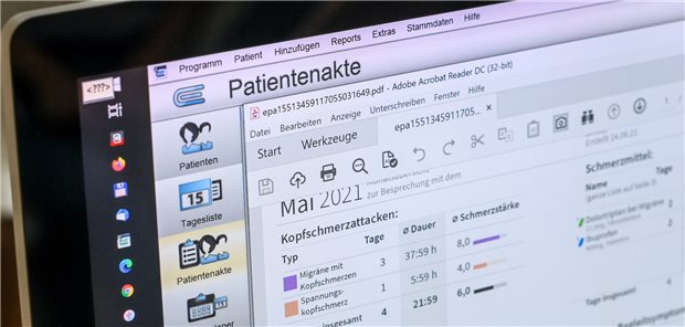 Lauterbach: E-Patientenakte wird Ende 2024 für alle verbindlich Bildschirm mit Patientenakte, hier aus einem Pilotprojekt in Berlin und Brandenburg vor zwei Jahren: Schon bald soll jeder Patient eine ePA bekommen, wenn er nicht widerspricht, sagt Minister Lauterbach.