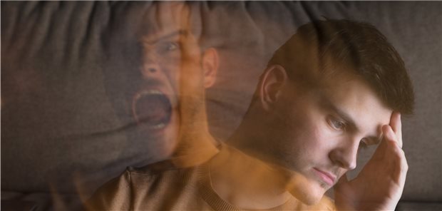 Bipolare Störung: Ein häufiges Erkrankungsbild, bei dem Antikonvulsiva zur Stimmungsstabilisation angewandt werden (Symbolbild mit Fotomodell).