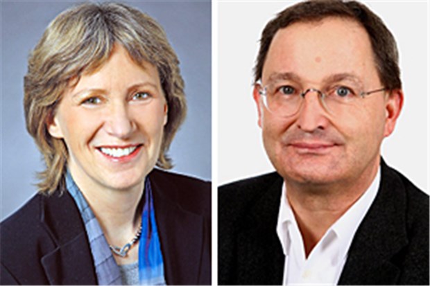 vfa bietet Kooperation zur Deregulierung an Birgit Fischer, vfa-Hauptgeschäftsführerin und Dr. Günter Jonitz, Ärztekammerpräsident Berlin
