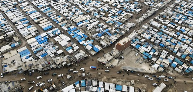 Blick auf das Flüchtlingslager Karama in Syrien in einer Aufnahme vom Februar dieses Jahres.
