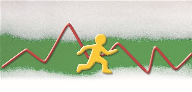 Blutzucker im grünen Bereich? Starke Ausschläge der Glukosekurve sind schädlich.