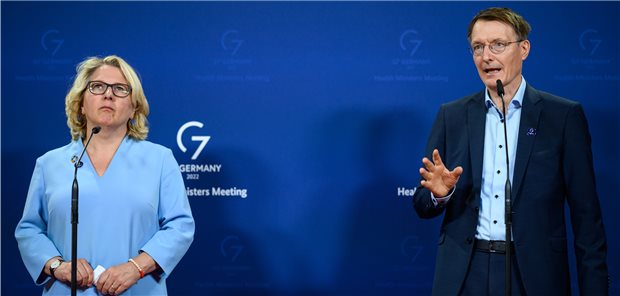 Bundesentwicklungsministerin Schulze und Bundesgesundheitsminister Lauterbach (beide SPD) informierten am Donnerstag über Ergebnisse des Treffens mit ihren G7-Amtskollegen.