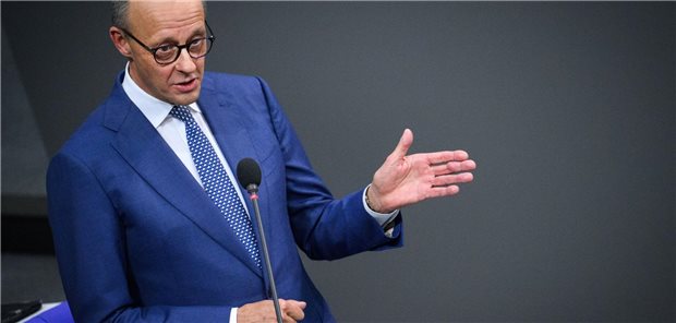 Merz hadert mit Ergebnissen der Reformkommission zur sozialen Pflegeversicherung Bundeskanzler Friedrich Merz (CDU) bei einer Regierungsbefragung am Mittwoch im Bundestag.