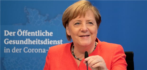 Gesundheitsämter erhalten Milliardenspritze vom Bund Bundeskanzlerin Angela Merkel (CDU) am Dienstag zu Beginn einer virtuellen Konferenz mit Vertretern des Öffentlichen Gesundheitsdienstes.