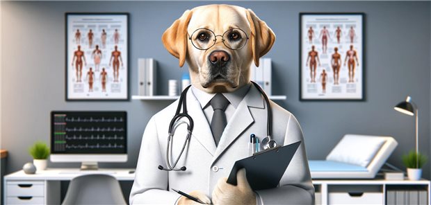 Cave Symbolbild: So stellt sich die KI einen Therapiehund vor. Labrador Ide sieht natürlich ganz anders aus, wie man im Video unten sehen kann.