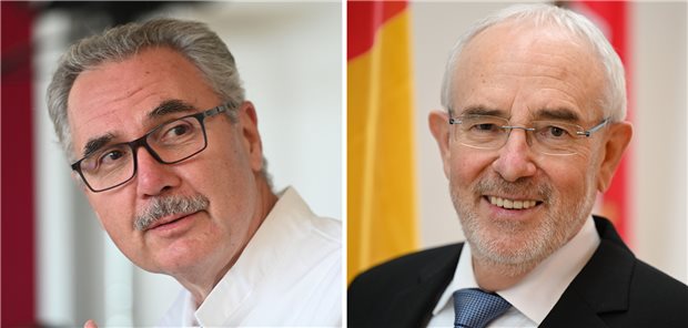 Hessens Datenschützer und DGIM wollen Medizin und Datenschutz verbinden DGIM-Vorstand Lerch (l.) und Hessens Datenschutzbeauftragter Roßnagel im Austausch.
