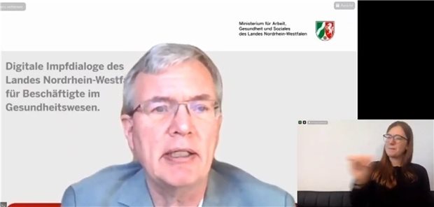 Was Beschäftigten im Gesundheitswesen auf den Nägeln brennt Der Internist Dr. Burkhard Rieke war Teilnehmer des digitalen Impfdialogs.