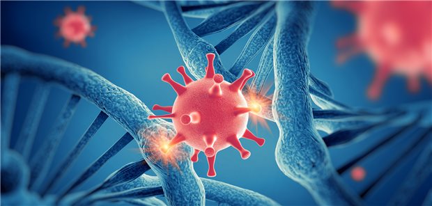 Das HI-Virus, tief zurückgezogen im viralen Reservoir: Bei einer erfolgreichen ART ruht das Virus in einigen wenigen infizierten Immunzellen. Wird die Therapie abgesetzt, breitet sich das Virus erneut aus.&#xA;