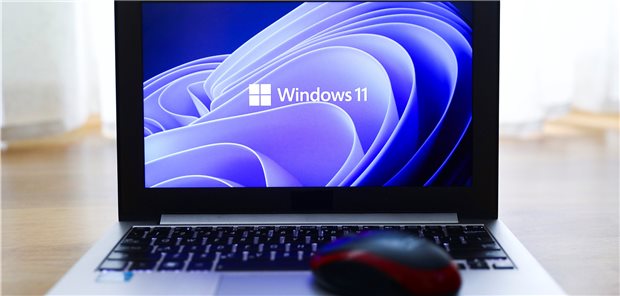 Das Logo des neuen Betriebssystems Windows 11 von Microsoft könnte in Zukunft auch auf Praxis-PC aufpoppen. Einige Jahre dürfte es aber auch noch Windows 10 tun.