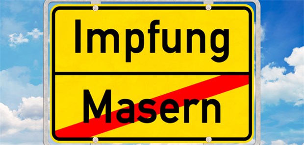 Spahn rüffelt impfmuffelige Eltern Das Schild gibt die Richtung vor.