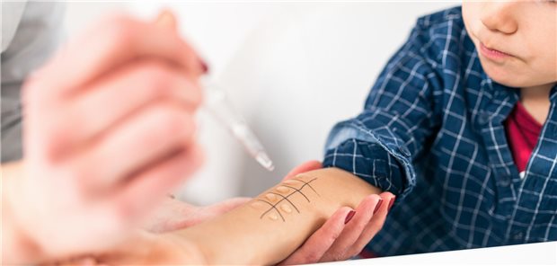 Kind beim Allergietest